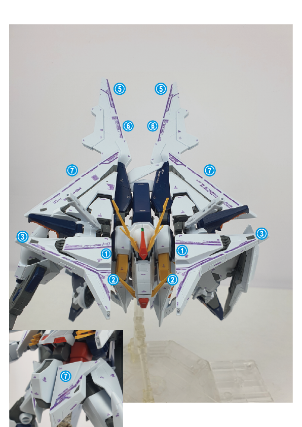 Super Detail Up HG 1/144 Scale RX-105 Xi Gundam Model Kit Water Slide Decal 
